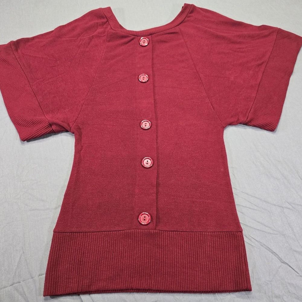 Rue21 Red Knit Pullover Cardigan Size Small USA